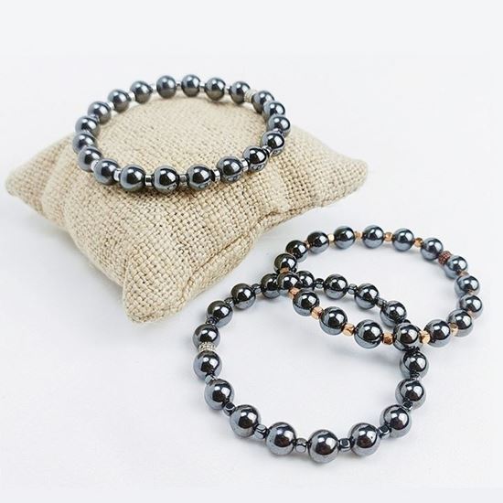 Immagine di Bracciale elastico in pietra ematite 8 MM
