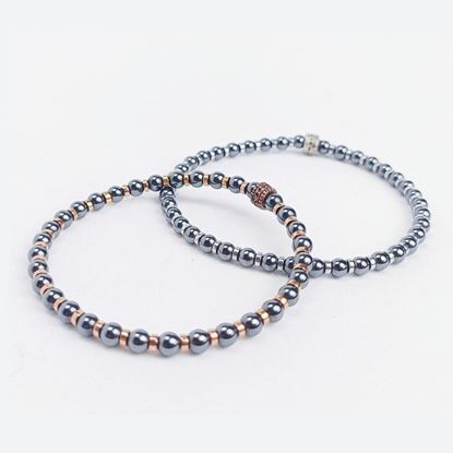 Immagine di Bracciale elastico in pietra ematite 4 MM