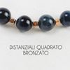 Immagine di Bracciale elastico in pietra occhio di falco 8MM