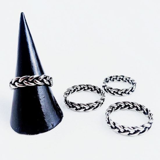 Immagine di Anello treccia in acciaio